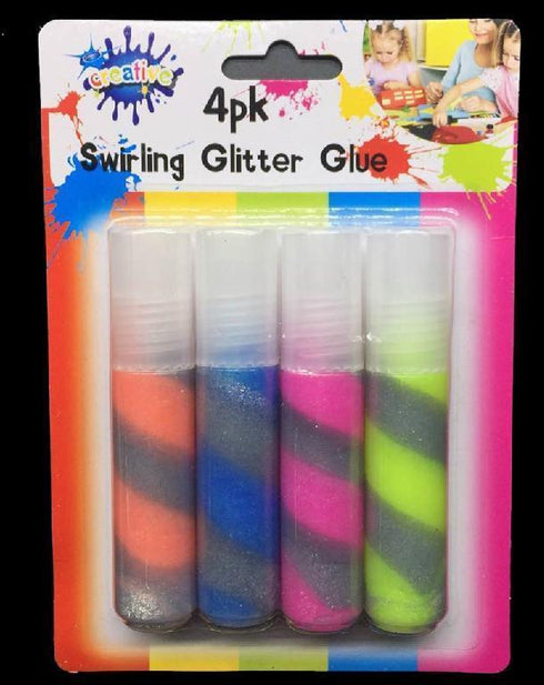 AussieSuperStore Art & Craft Essentials 4Pk Craft Glitter Glue 4Pk Craft Glitter Glue | Kids Craft Glitter Glue DUR3976